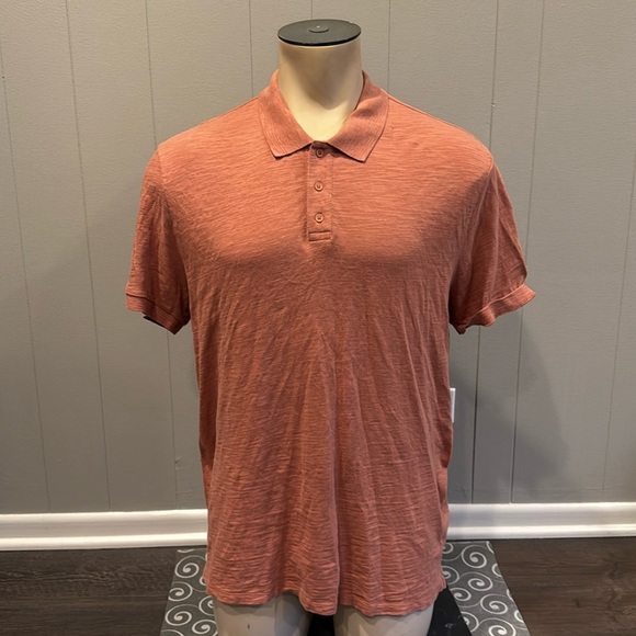 Z Vince. Men’s Large Short Sleeve Polo 1/4 Button Up - Picture 1 of 5